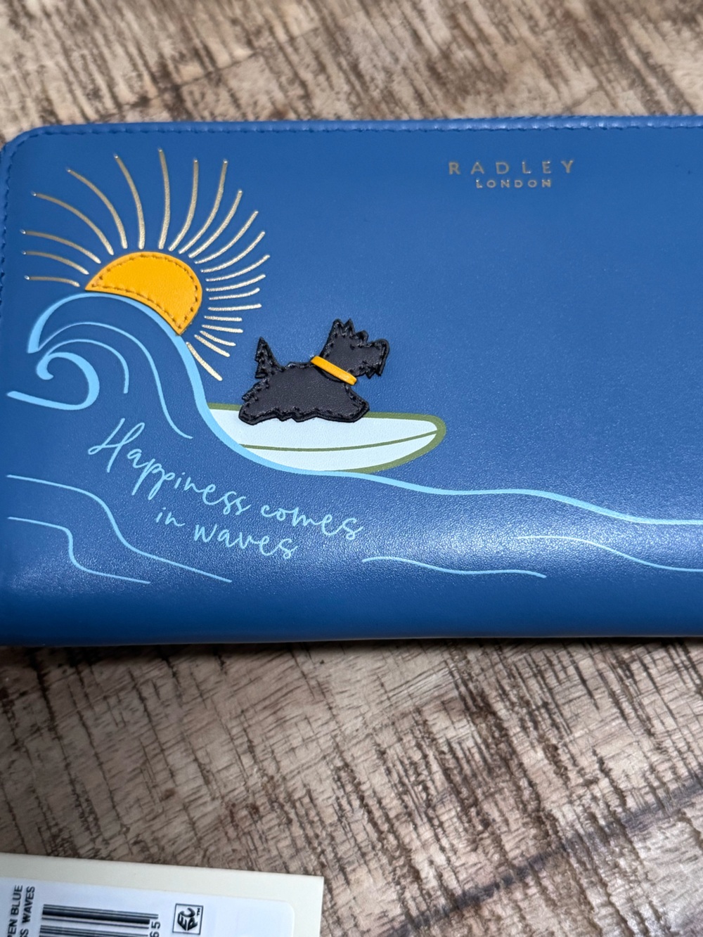 Radley London Blue 'Happiness Comes in Waves' Zip Wallet - Picture 3 of 8